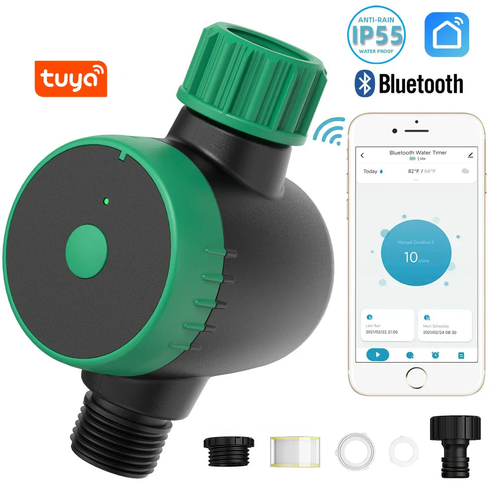 Irrigation Timer Tuya Smart Phone Ip55 Waterproof Blue