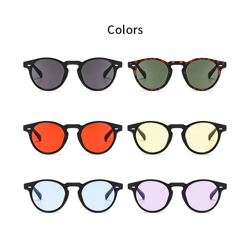 Vintage Round Sunglasses Men Women Brand Designer Fashion