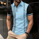 Design Striped Polo Shirt Summer Men's Tops Business
