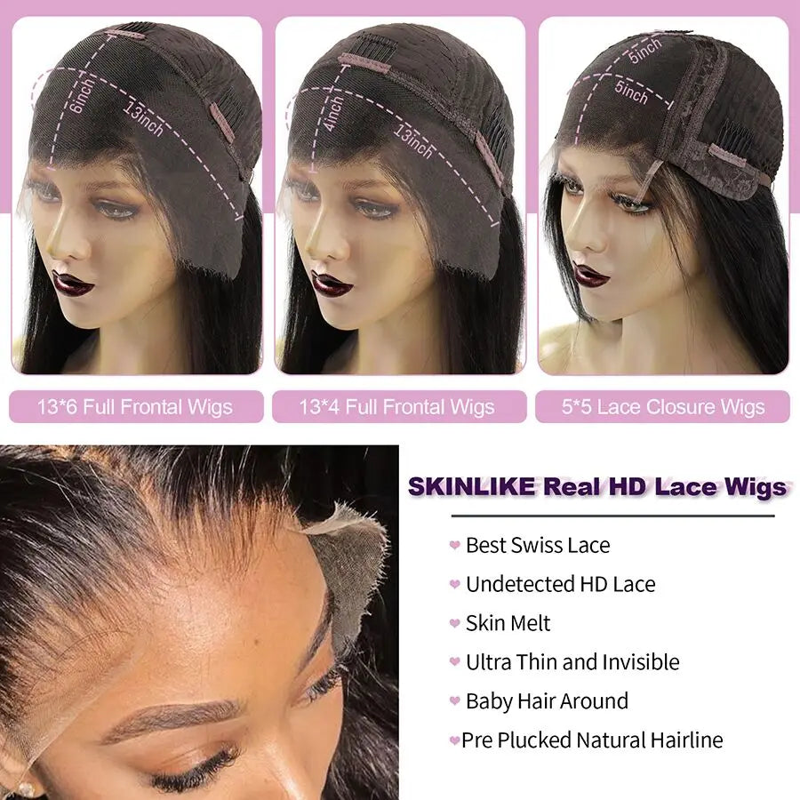 Glueless13x6 Full Frontal HD Lace Wig Chocolate Brown