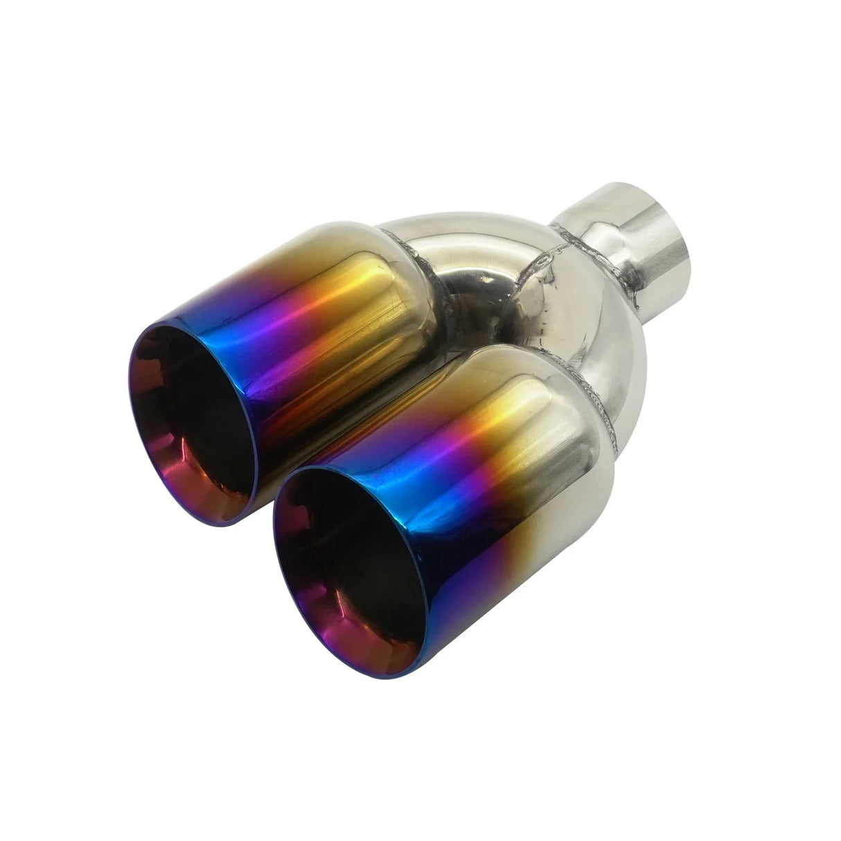 Car Double Outlet 63MM Exhaust Muffler Tip Universal