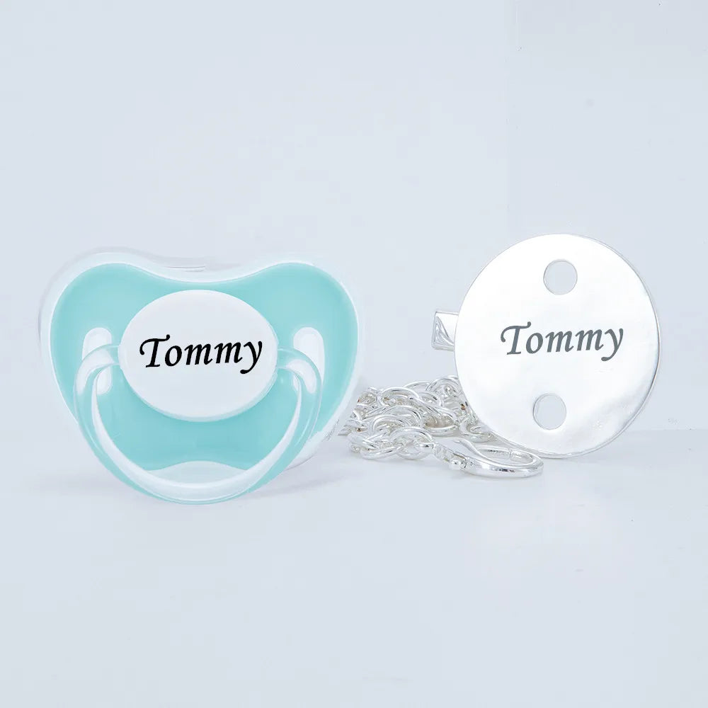 MIYOCAR personalized silver bling pacifier and full silver