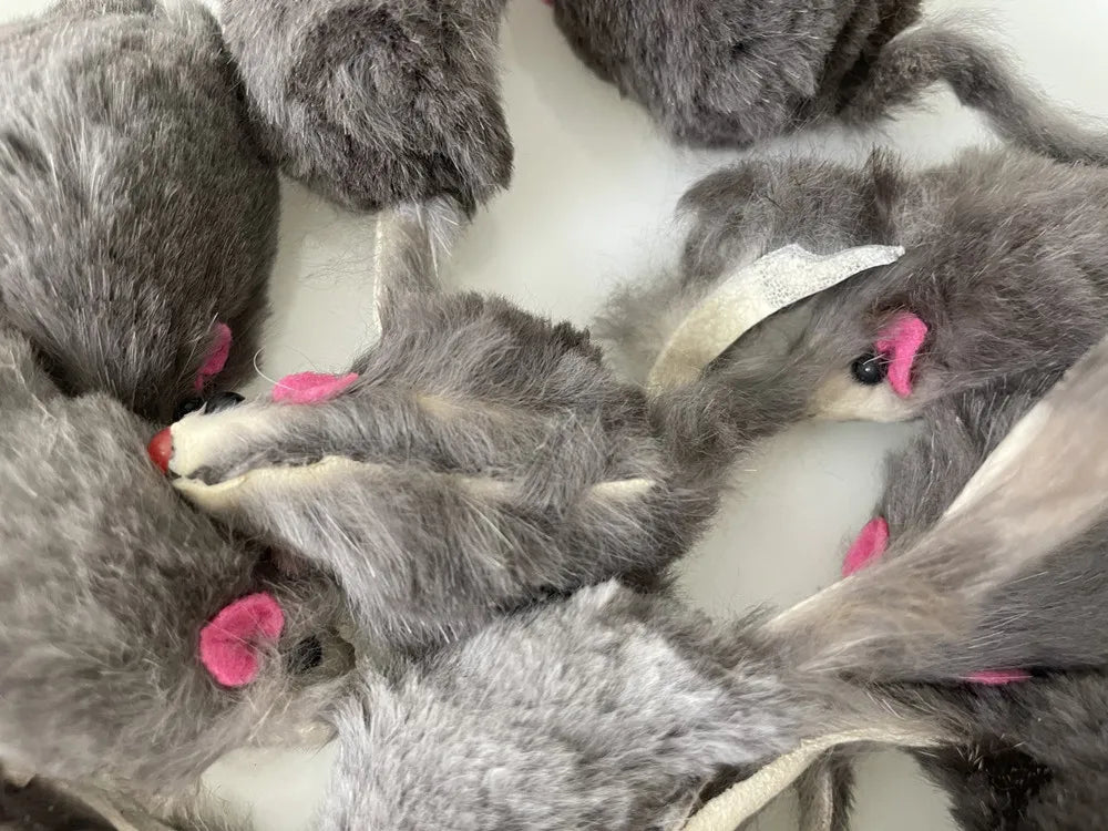 15pcs/lot 0.35/pc pet kitten playing toys real rabbit