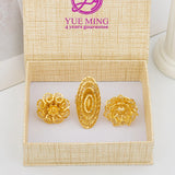 Italian Gold Plated Jewelry Set Unique Finger Ring