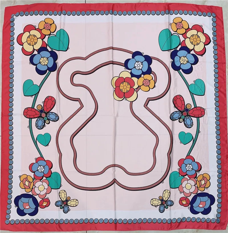 Spanishstyle oversized print handkerchief