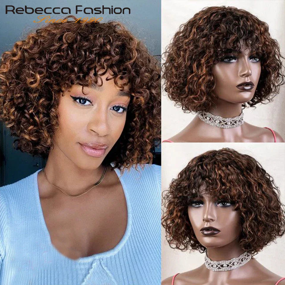 Jerry Curly Short Pixie Bob Cut Human Hair