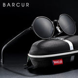 BARCUR Brand Light Weight Round Sunglasses Luxury Brand