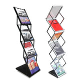 A4 Aluminum Alloy Folding Data Rack Vertical Newspaper