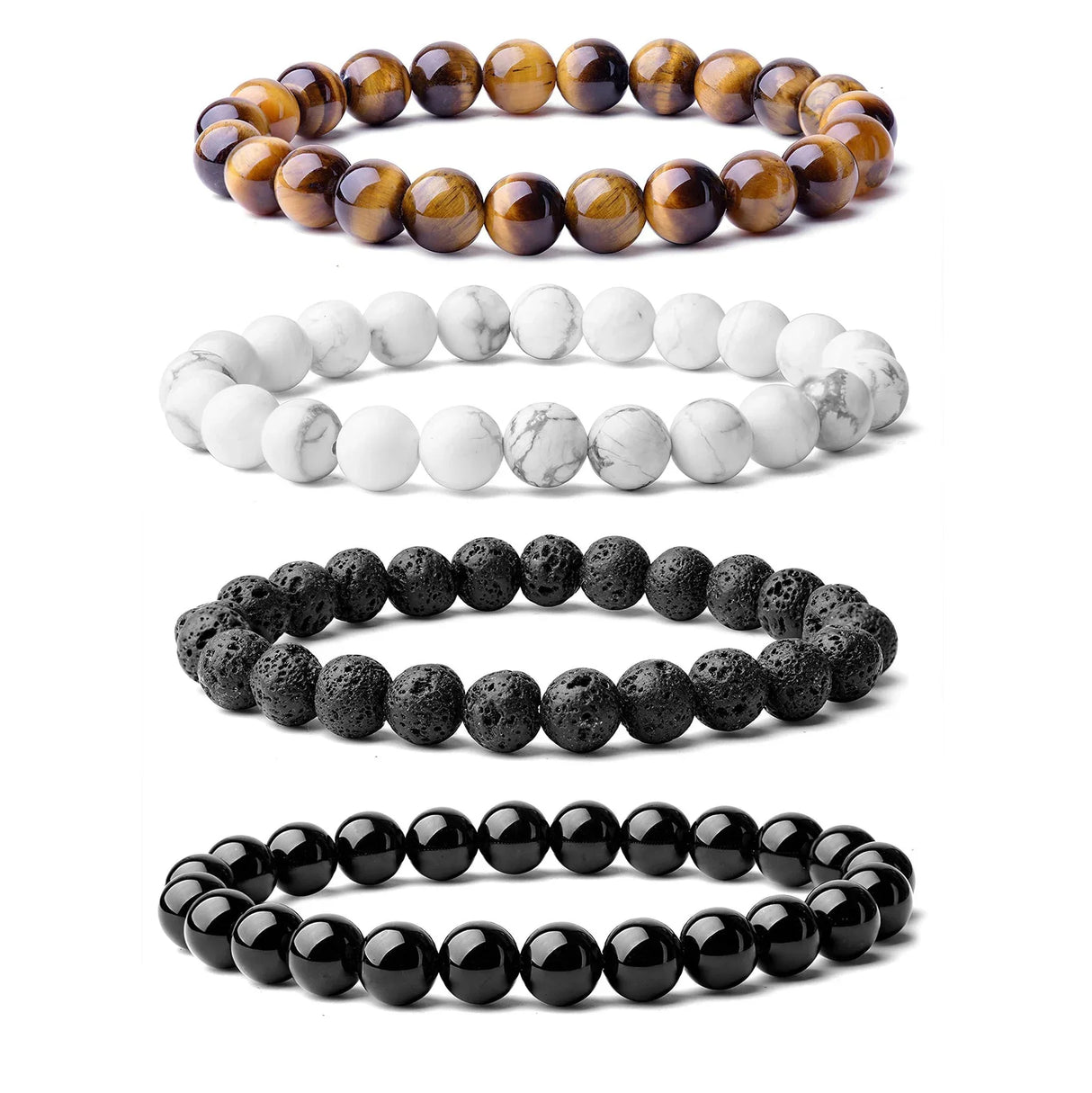 Natural 8mm Gorgeous Semi-Precious Healing Crystal Stretch Bead