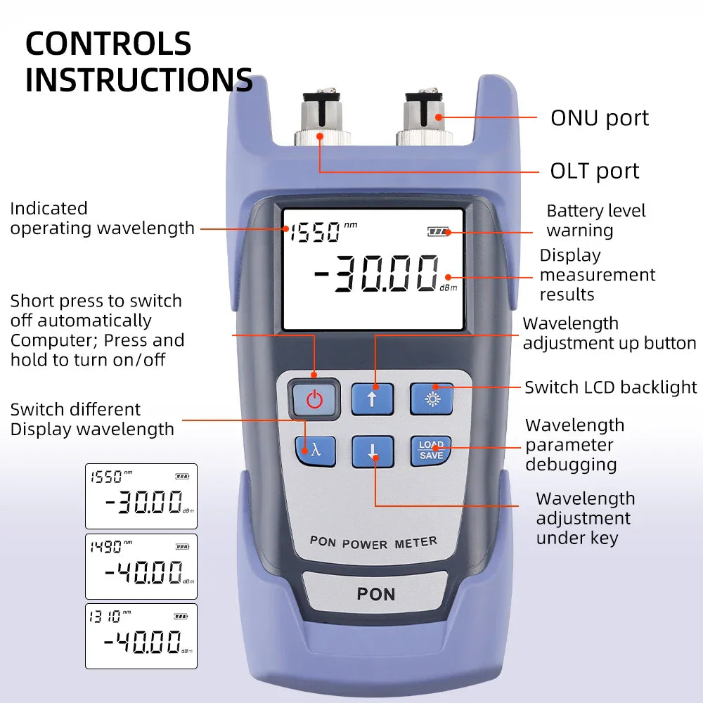 NEW PON OPM Handheld Fiber Optical PON Power