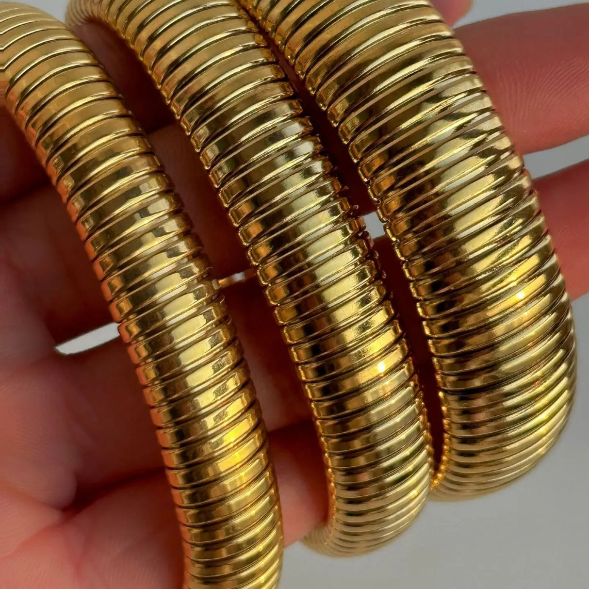 Chic Titanium Steel Gypsy Bracelets Vintage Elastic Gypsygirl