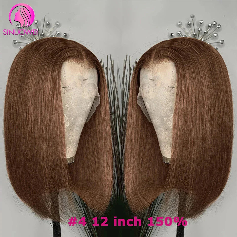 Chestnut Brown T Part Lace Bob Wig