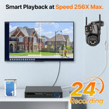 6MP PTZ Camera Dual Lens POE Surveillance System