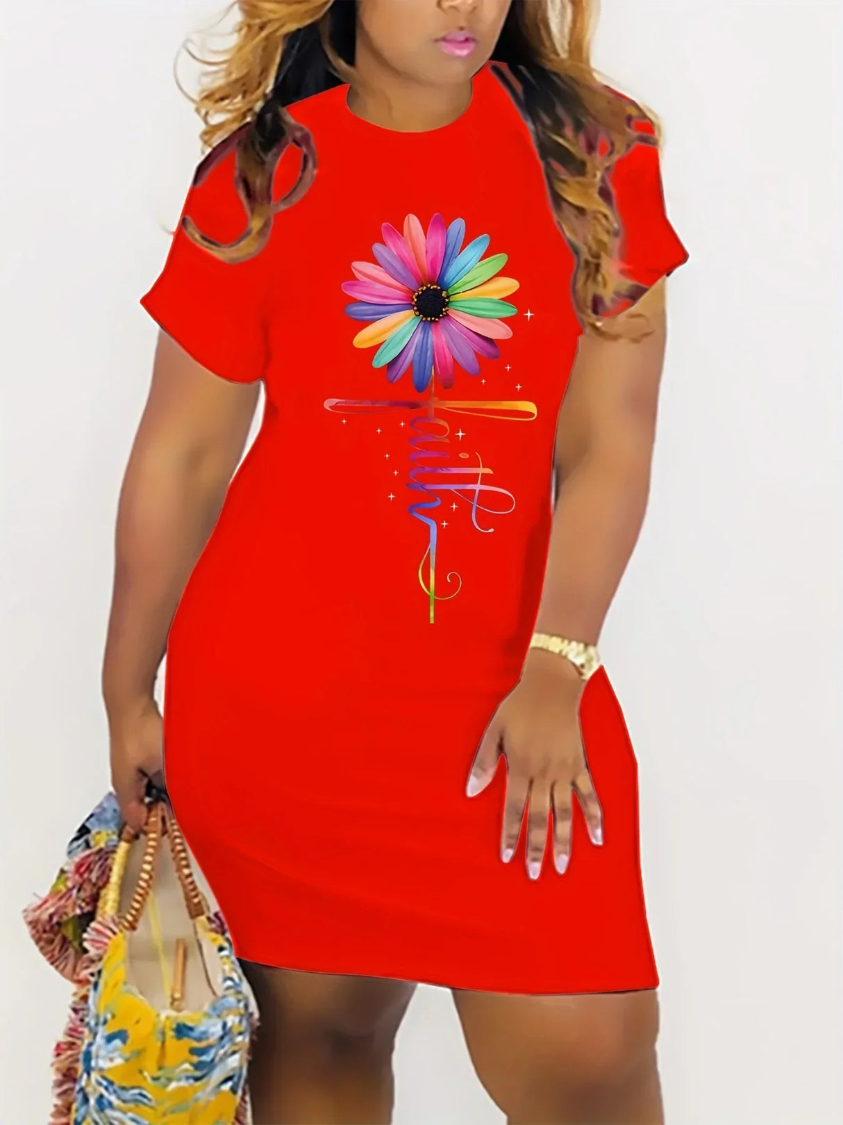 Plus Size Casual Dress, Women's Plus Floral &