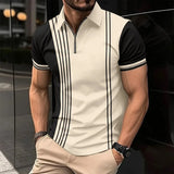 Design Striped Polo Shirt Summer Men's Tops Business