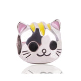 BISAER Alloy Dangle Beads Cup Bulldog Boy Girl