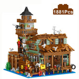 Creative Micro Fisherman Cabin Wharf Wooden House Model