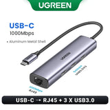 UGREEN USB Ethernet Adapter 1000/100Mbps USB3.0 HUB RJ45