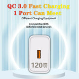 120W USB Charger Quick Charge QC3.0 USB C