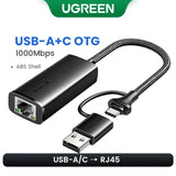 UGREEN USB Ethernet Adapter 1000/100Mbps USB3.0 HUB RJ45