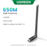 UGREEN WiFi Adapter AC650 AX1800 WiFi6/5 5G&2.4G USB