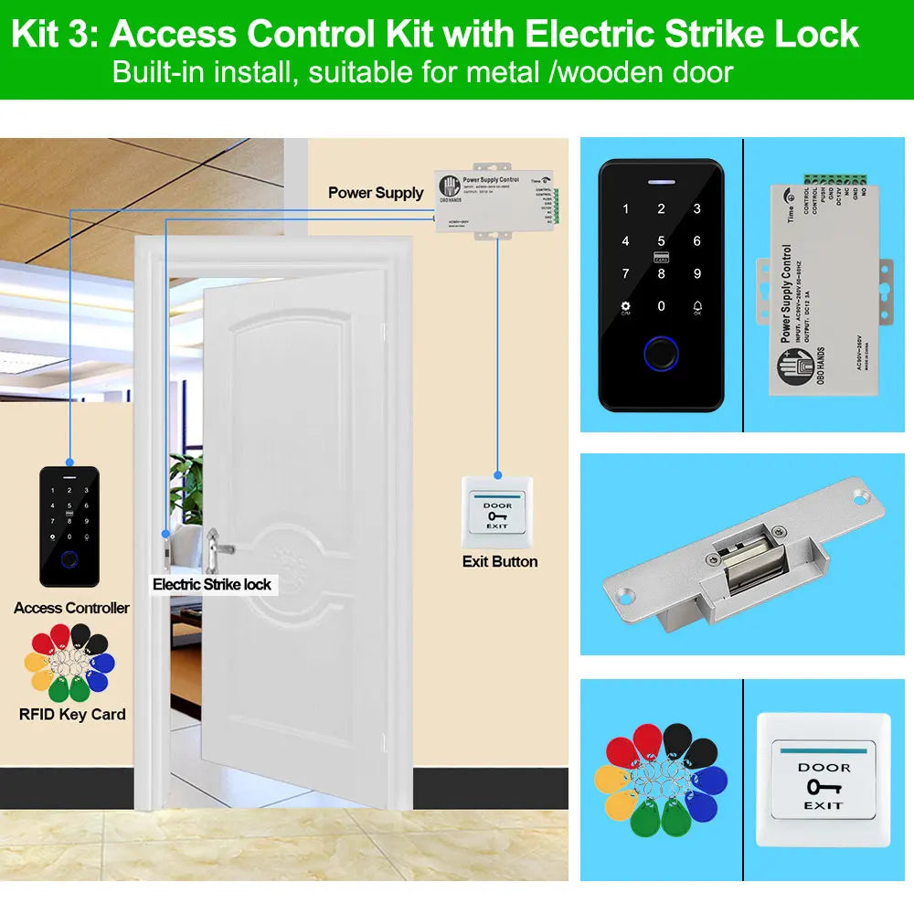 Bluetooth Tuya APP Door Access Control System Kit