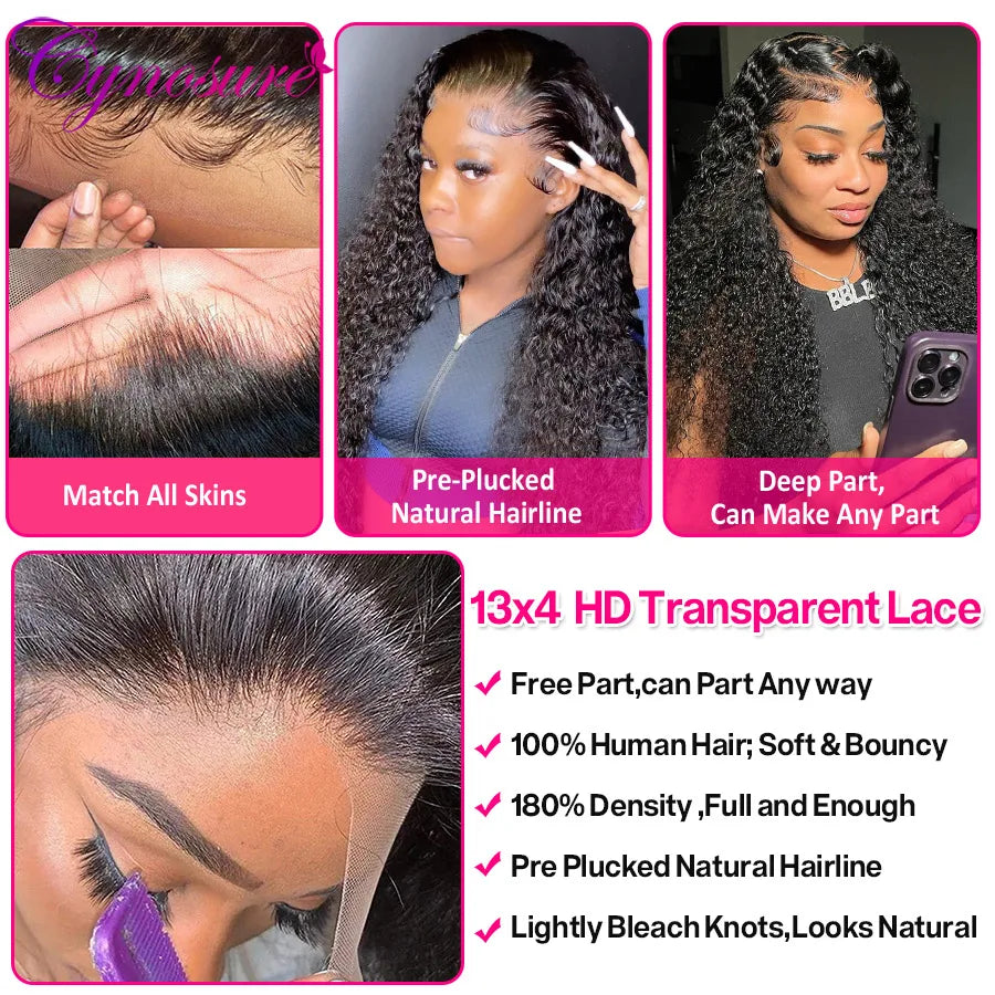 Cynosure 13x4/13x6 HD Transparent Lace Front Human Hair