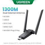 UGREEN WiFi Adapter AC650 AX1800 WiFi6/5 5G&2.4G USB