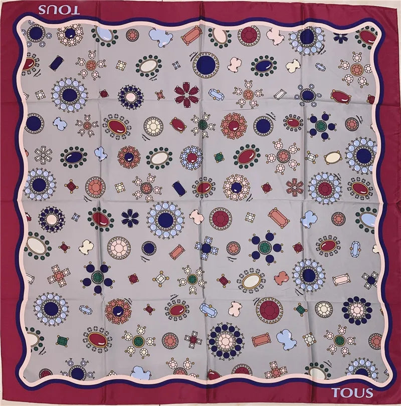 Spanishstyle oversized print handkerchief