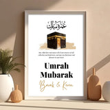 Islamic Personalized Names Umrah Mubarak Poster Muslim Allah