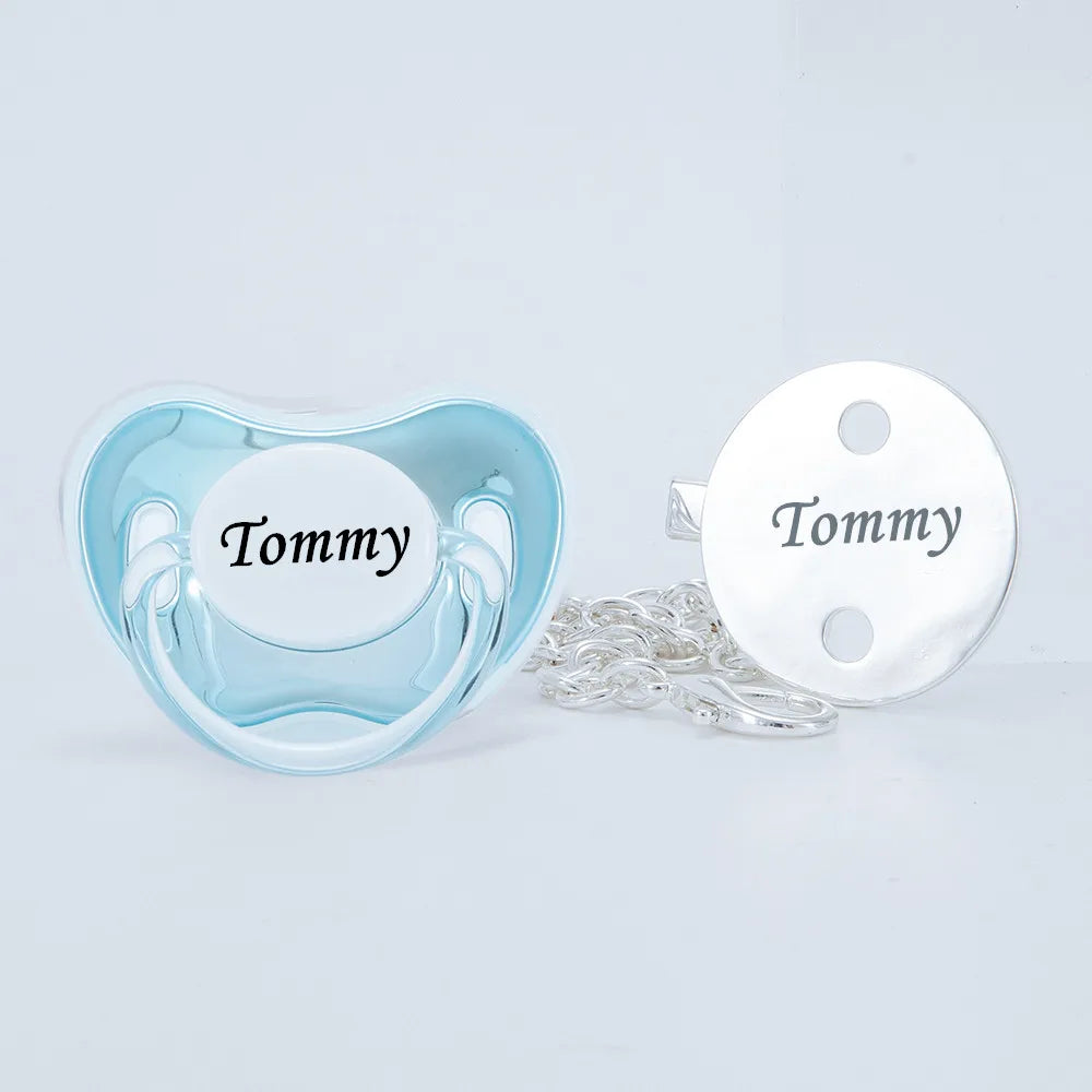 MIYOCAR personalized silver bling pacifier and full silver