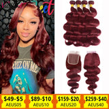 Vallbest 32 Inch 99J Body Wave Bundles With