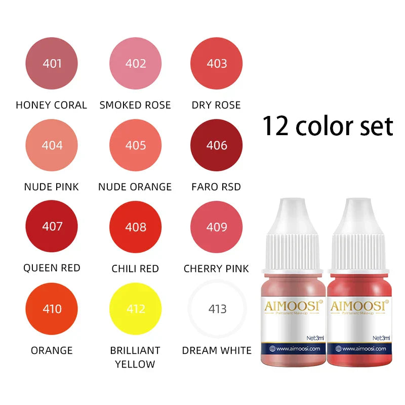 AIMOOSI 3ml Tattoo Ink Permanent Microblading Paint Inks