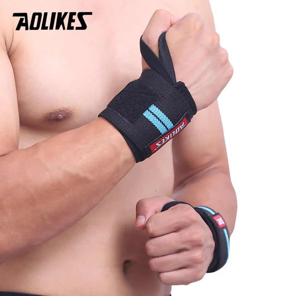 AOLIKES 1 Pair Wristband Wrist Support Weight Lifting