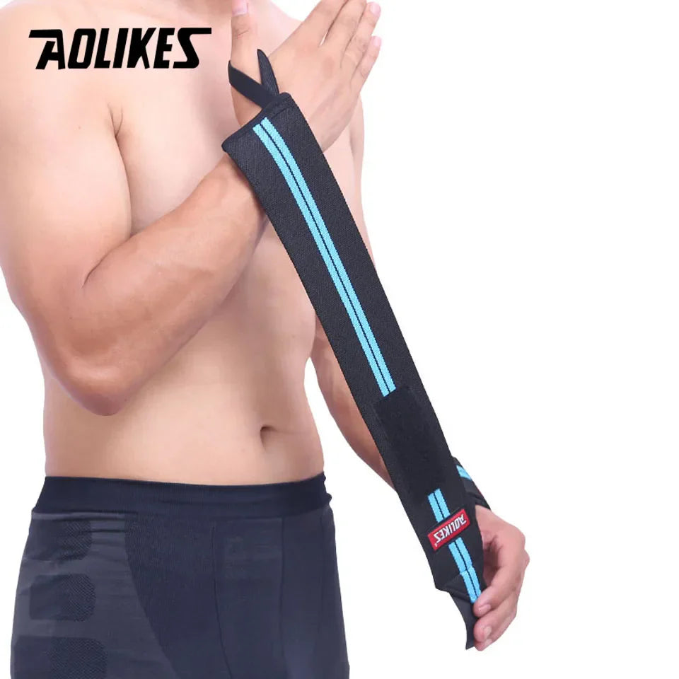 AOLIKES 1 Pair Wristband Wrist Support Weight Lifting