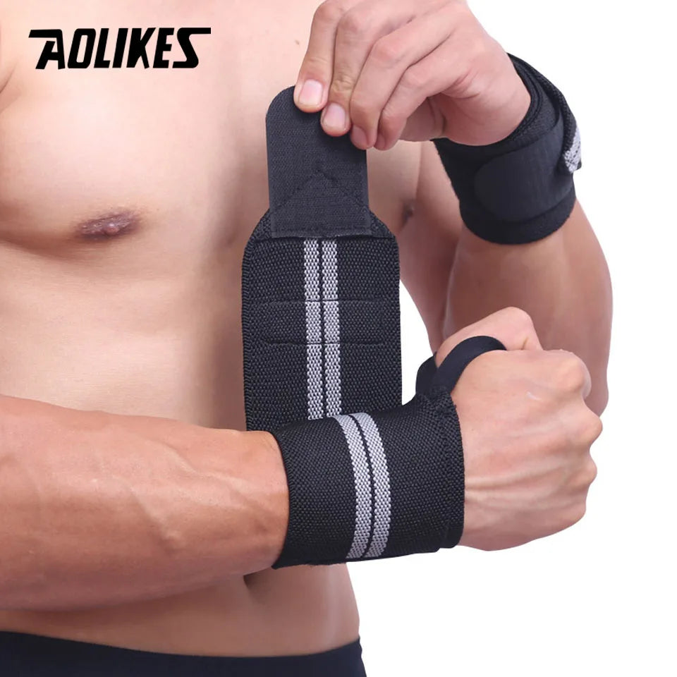 AOLIKES 1 Pair Wristband Wrist Support Weight Lifting