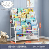 AOLIVIYA Bookshelf Home Simple Iron Floor Shelf Children's