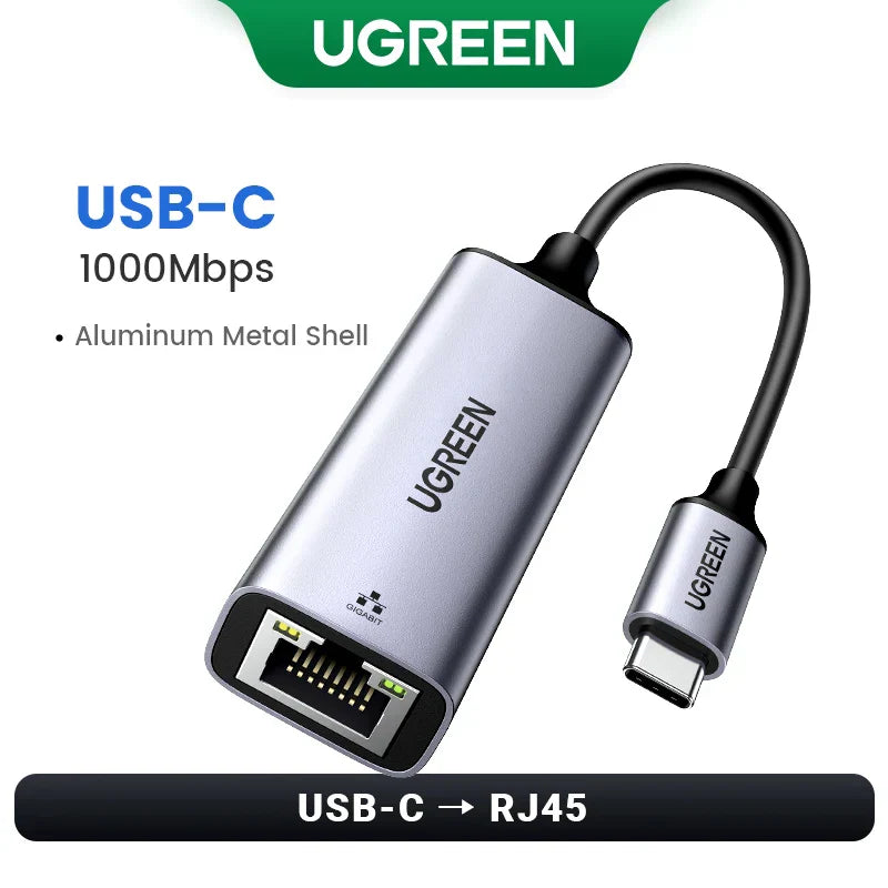 UGREEN USB Ethernet Adapter 1000/100Mbps USB3.0 HUB RJ45