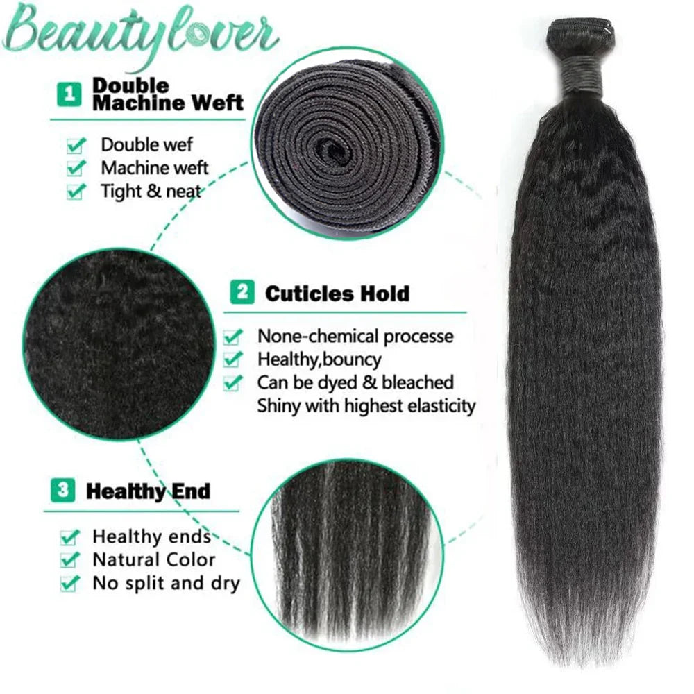 28 30 Inch Kinky Straight Human Hair Bundles