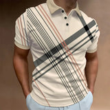 Design Striped Polo Shirt Summer Men's Tops Business