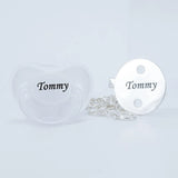 MIYOCAR personalized silver bling pacifier and full silver