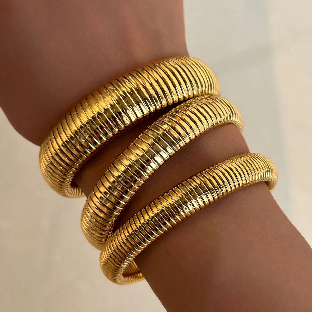 Chic Titanium Steel Gypsy Bracelets Vintage Elastic Gypsygirl