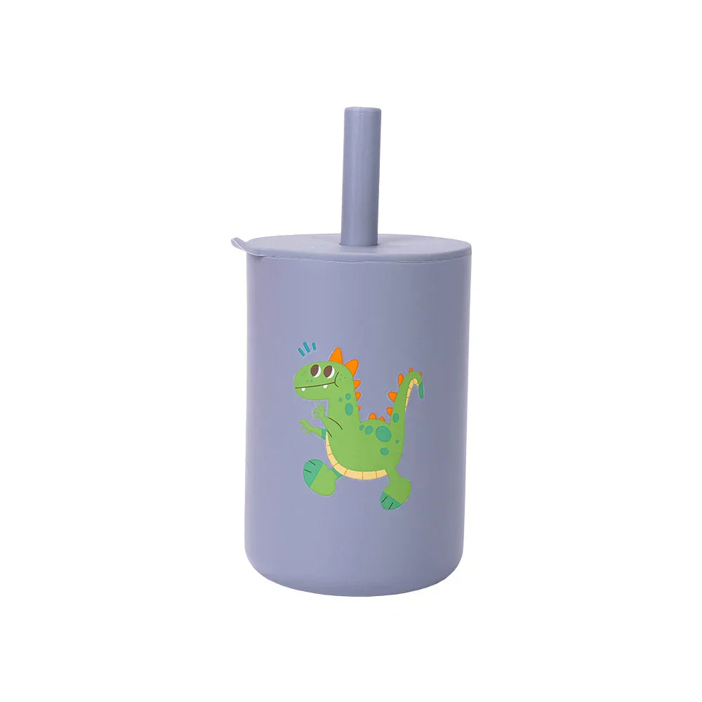 150ML Baby Silicone Cup with Exquisite Pattern Lid