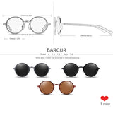 BARCUR Brand Light Weight Round Sunglasses Luxury Brand