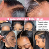 40 Inch Straight Hair 13x4 13x6 HD Lace