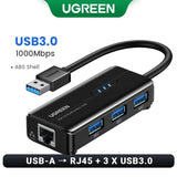 UGREEN USB Ethernet Adapter 1000/100Mbps USB3.0 HUB RJ45