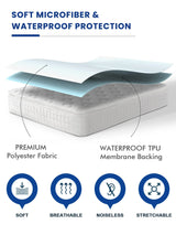 Waterproof Mattress Protector Cover Breathable Noiseless Soft Washable