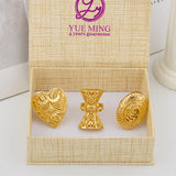 Italian Gold Plated Jewelry Set Unique Finger Ring