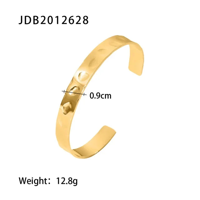 Youthway 18k Gold Stainless Steel Bangles Winter Stacking