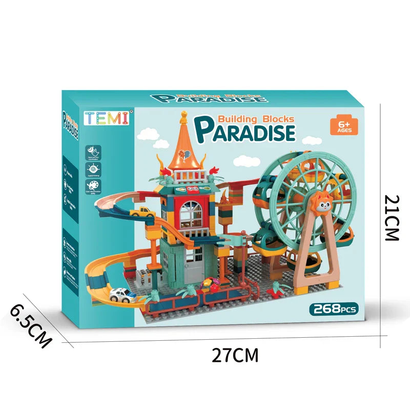 Marble Run Architecture Castle Building Blocks Car Action